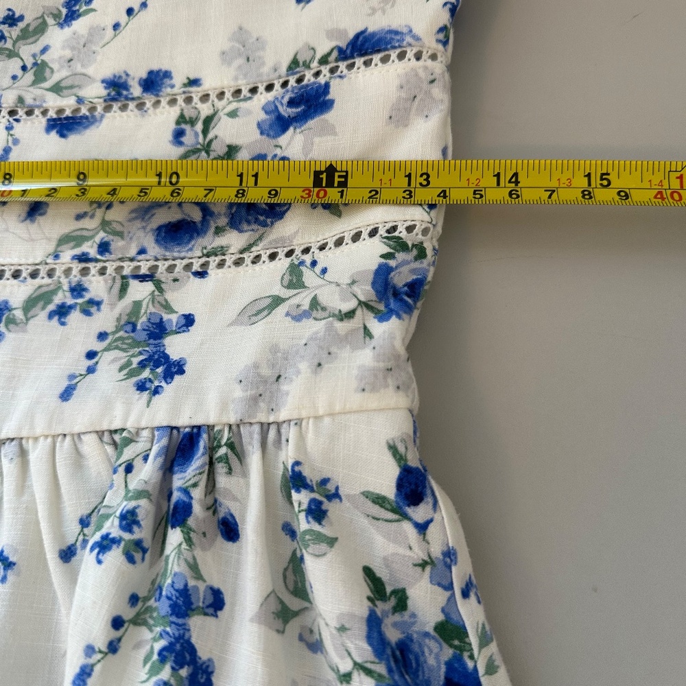 NWT Musette Blue Floral Square Neck Mini Dress | Size Small - Picture 9 of 10